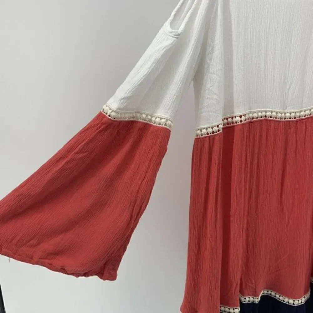 Umgee Cold Shoulder Tunic Top Tri Color Medium - Picture 5 of 8